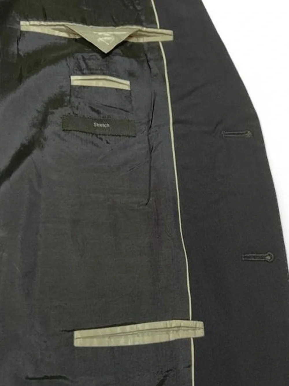 Hugo Boss The Jam75/Sharp3 Stretch Wool Navy Blue Suit Men’s Size 38S 33W 30L